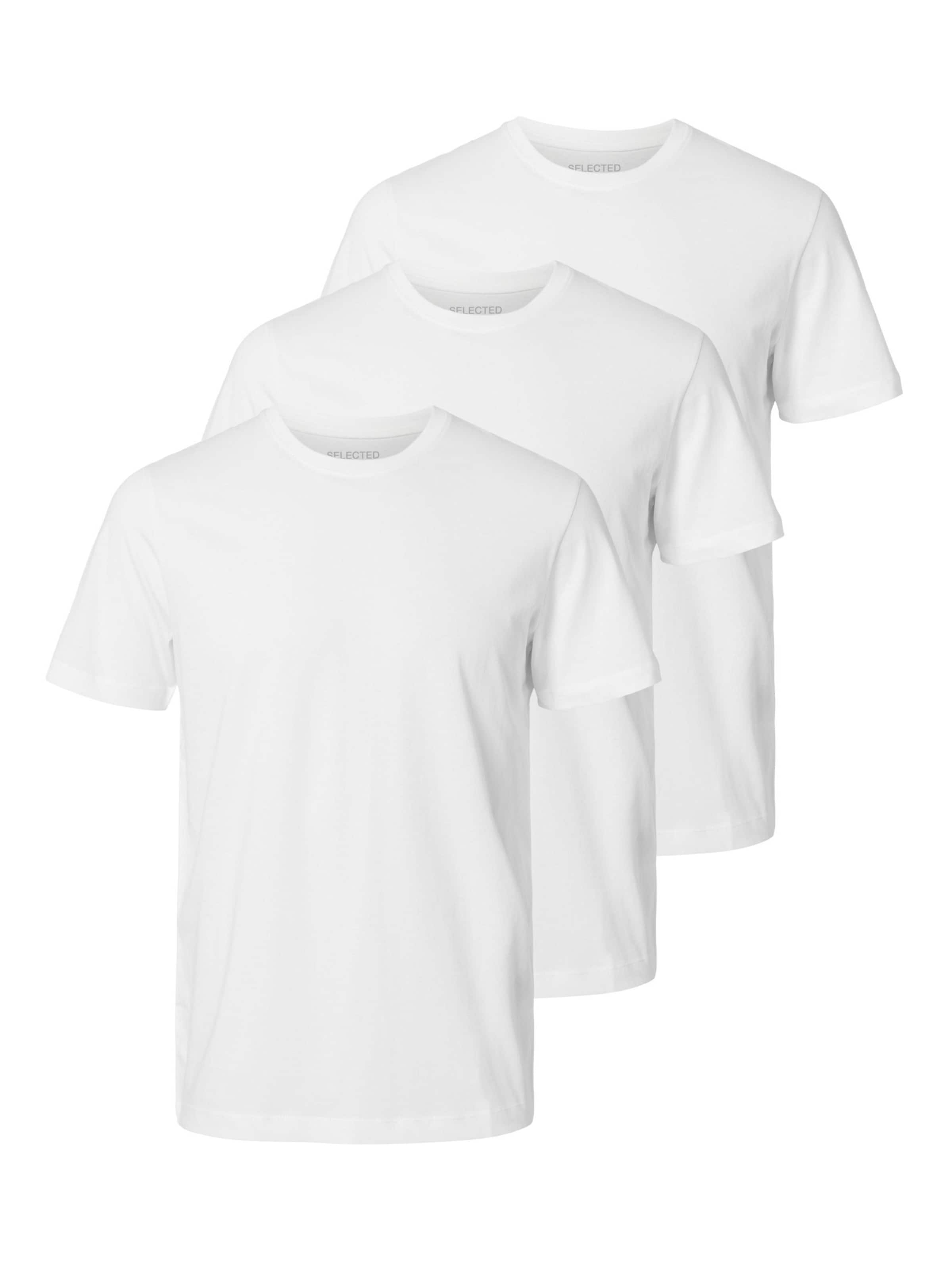 T-Shirt &#x27;CORMAC&#x27; SELECTED en blanc : devant
