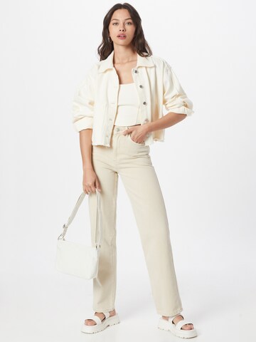 Pimkie Wide leg Jeans 'LEONAR' in White