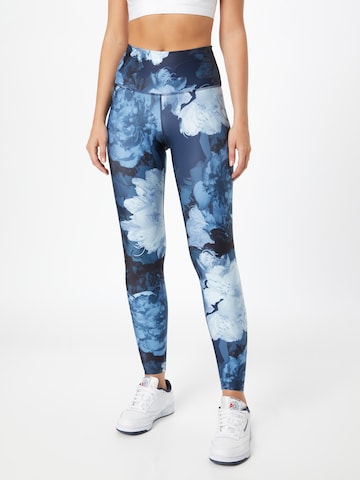 Athlecia Skinny Workout Pants 'FRANCE' in Blue: front
