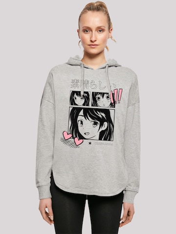 F4NT4STIC Sweatshirt 'Manga Anime' in Grey: front