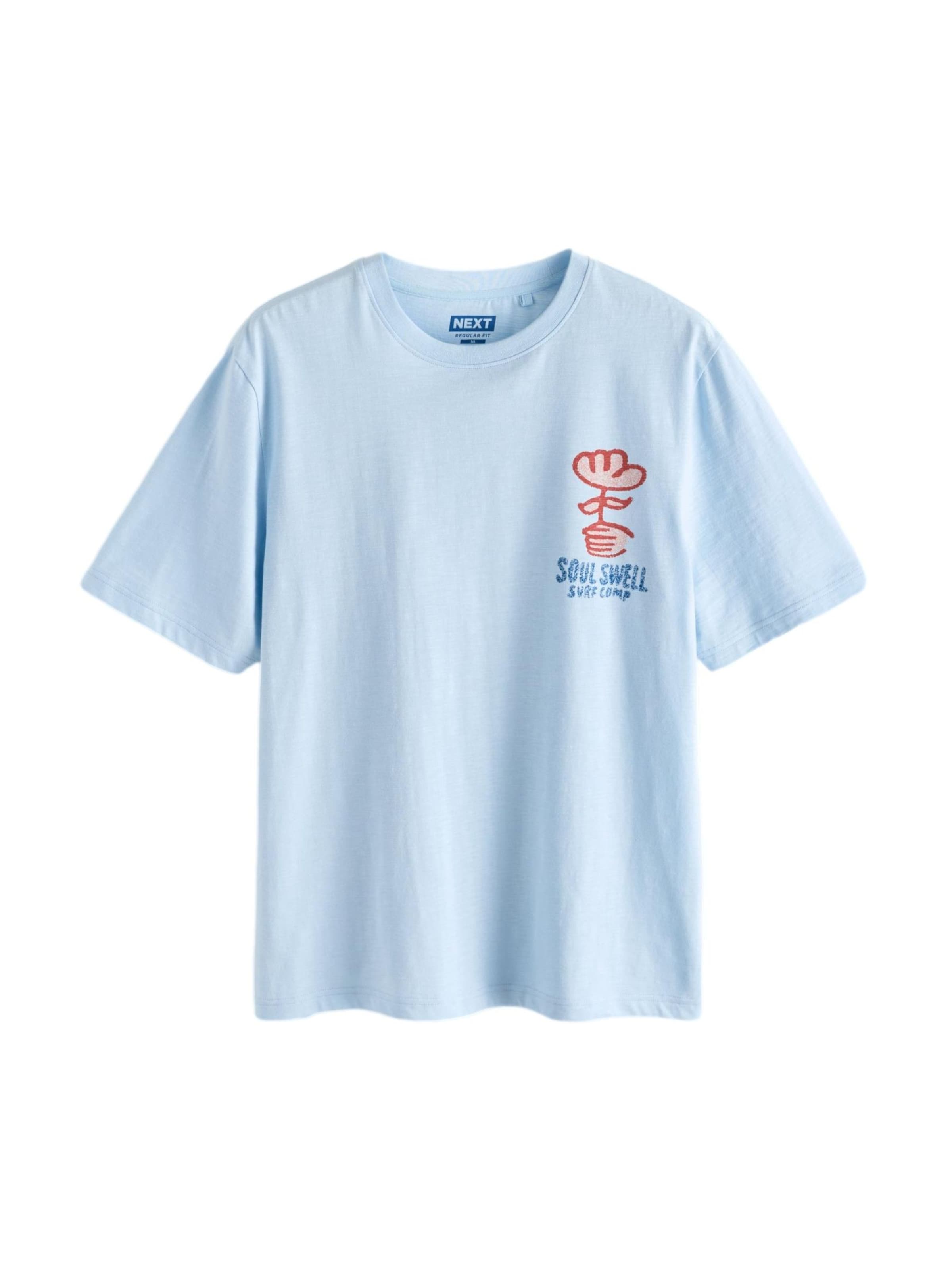 T-Shirt Next en bleu : devant