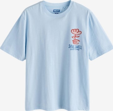 T-Shirt Next en bleu : devant