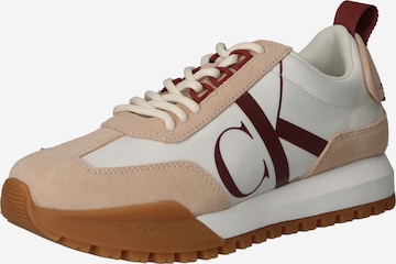 Calvin Klein Sneakers laag in Beige: voorkant