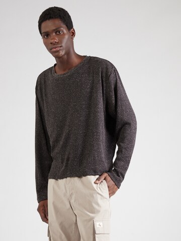 JACK & JONES - Sudadera 'WINTER MELANGE' en marrón: frente