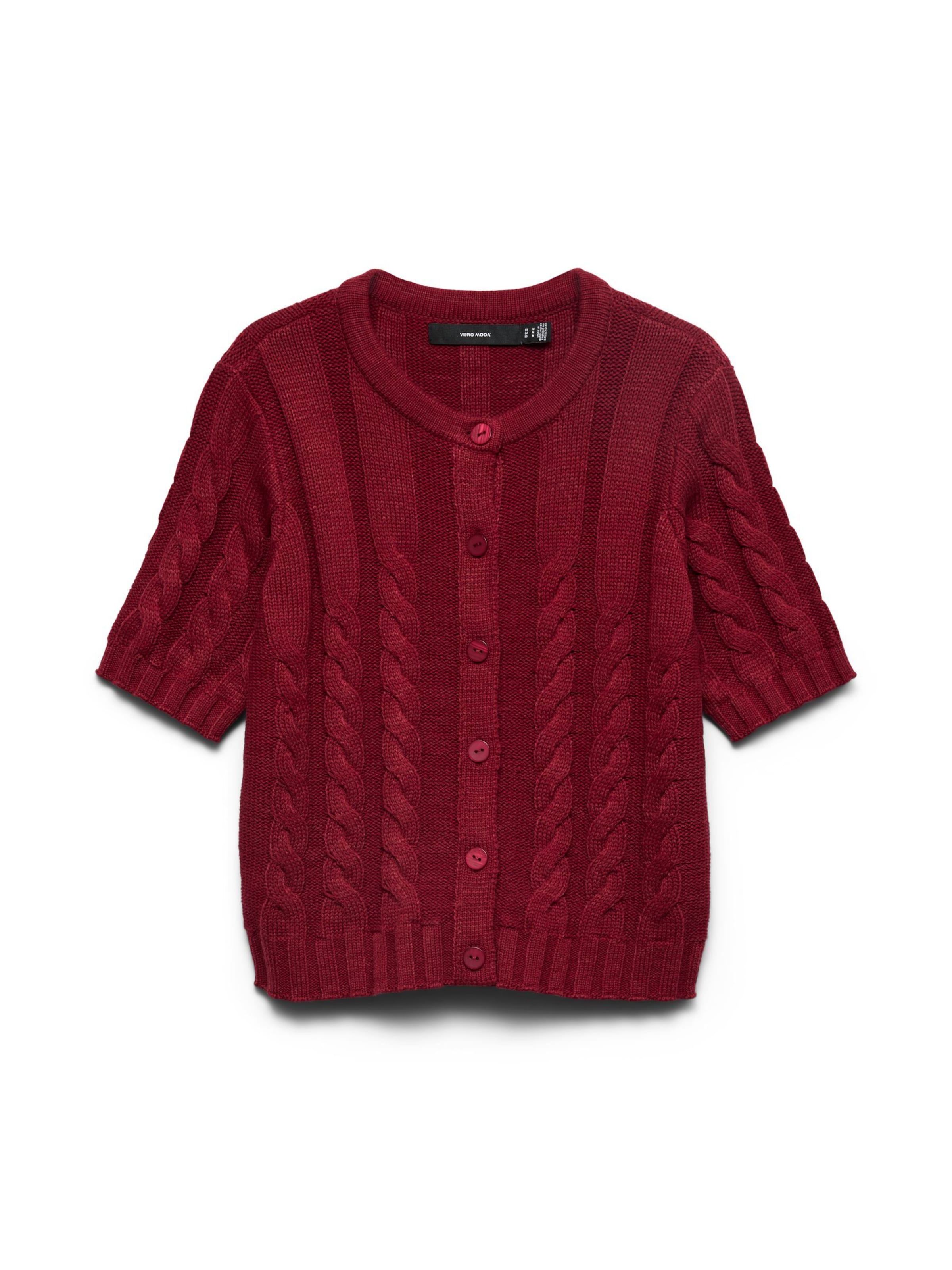 VERO MODA Gebreid vest 'VMOriane' in Rood: voorkant