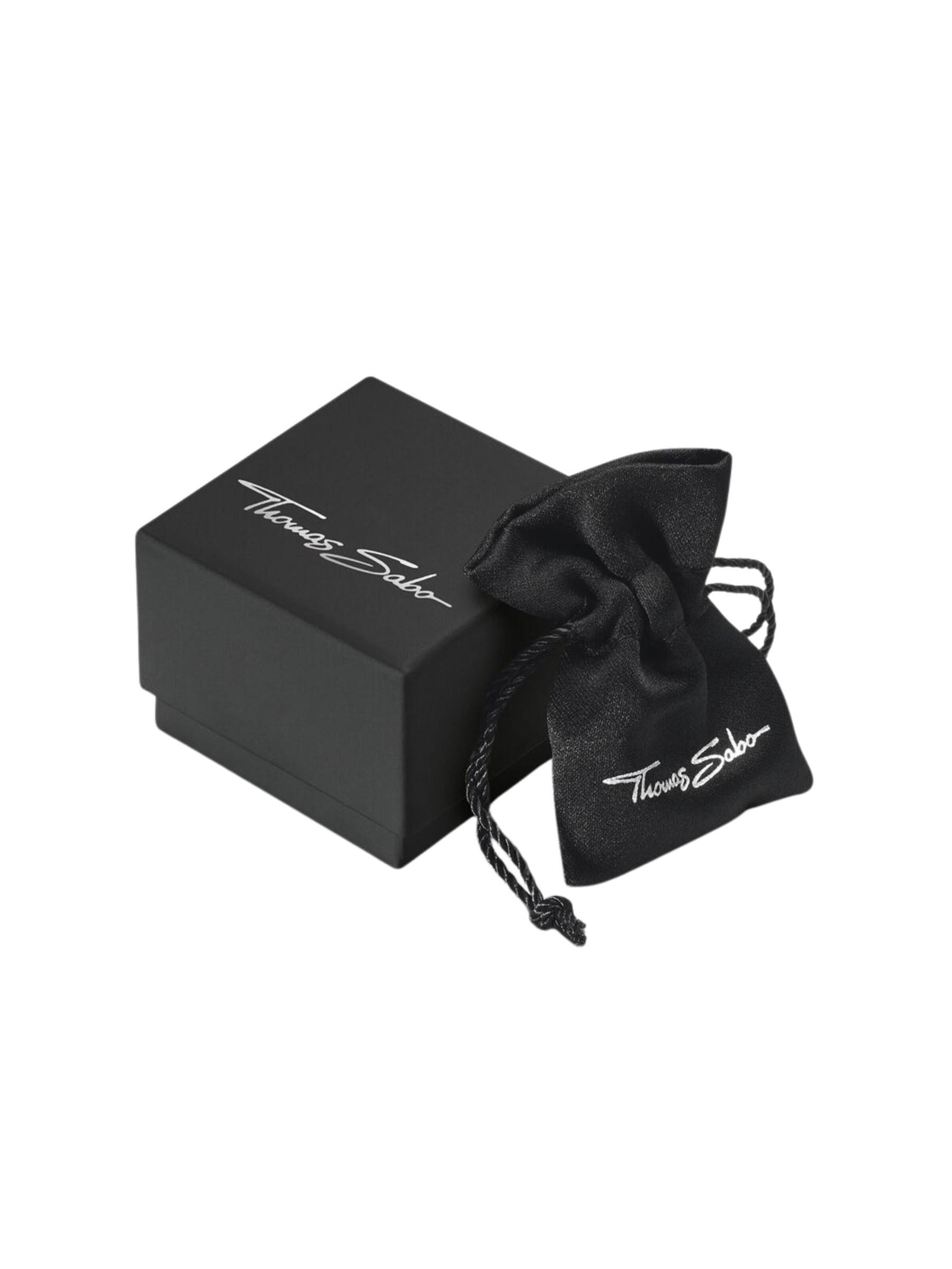 Bracelet 'Armreif Facettiertes Design mit schwarzen Steinen Silber' Thomas Sabo en argent