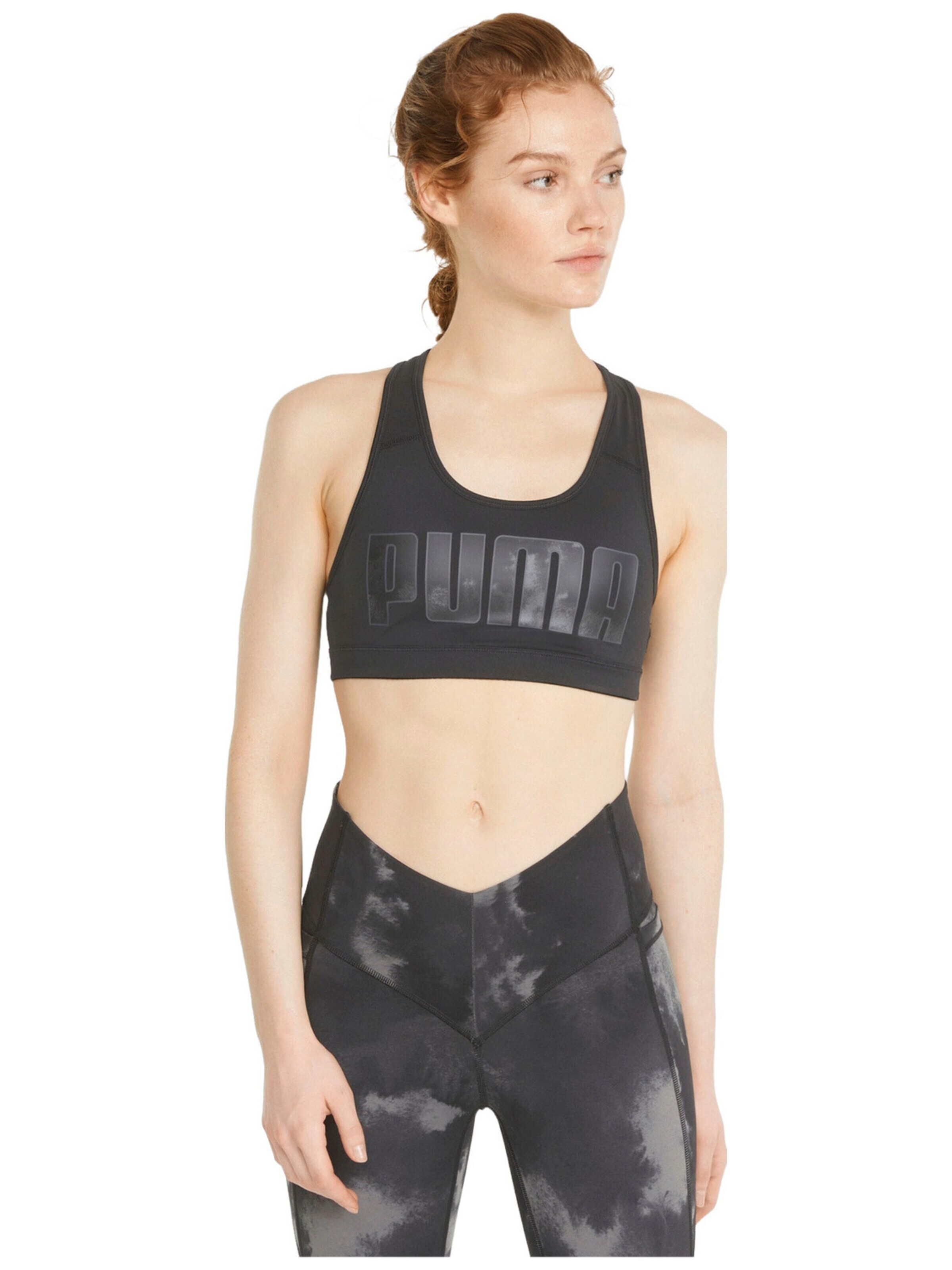 PUMA Sporttop 'Puma Mid Impact 4Keeps' in L in de kleur Zwart, Productweergave