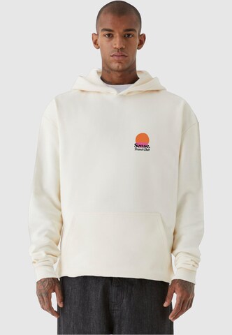 9N1M SENSE Sweatshirt 'Travel Club' in Beige: front