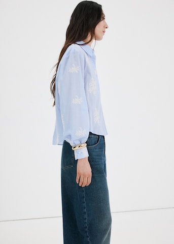 MANGO Blúz 'Pucara' - kék