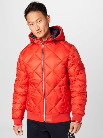 TOMMY HILFIGER Between-Season Jacket 'Diamond' in Red: front