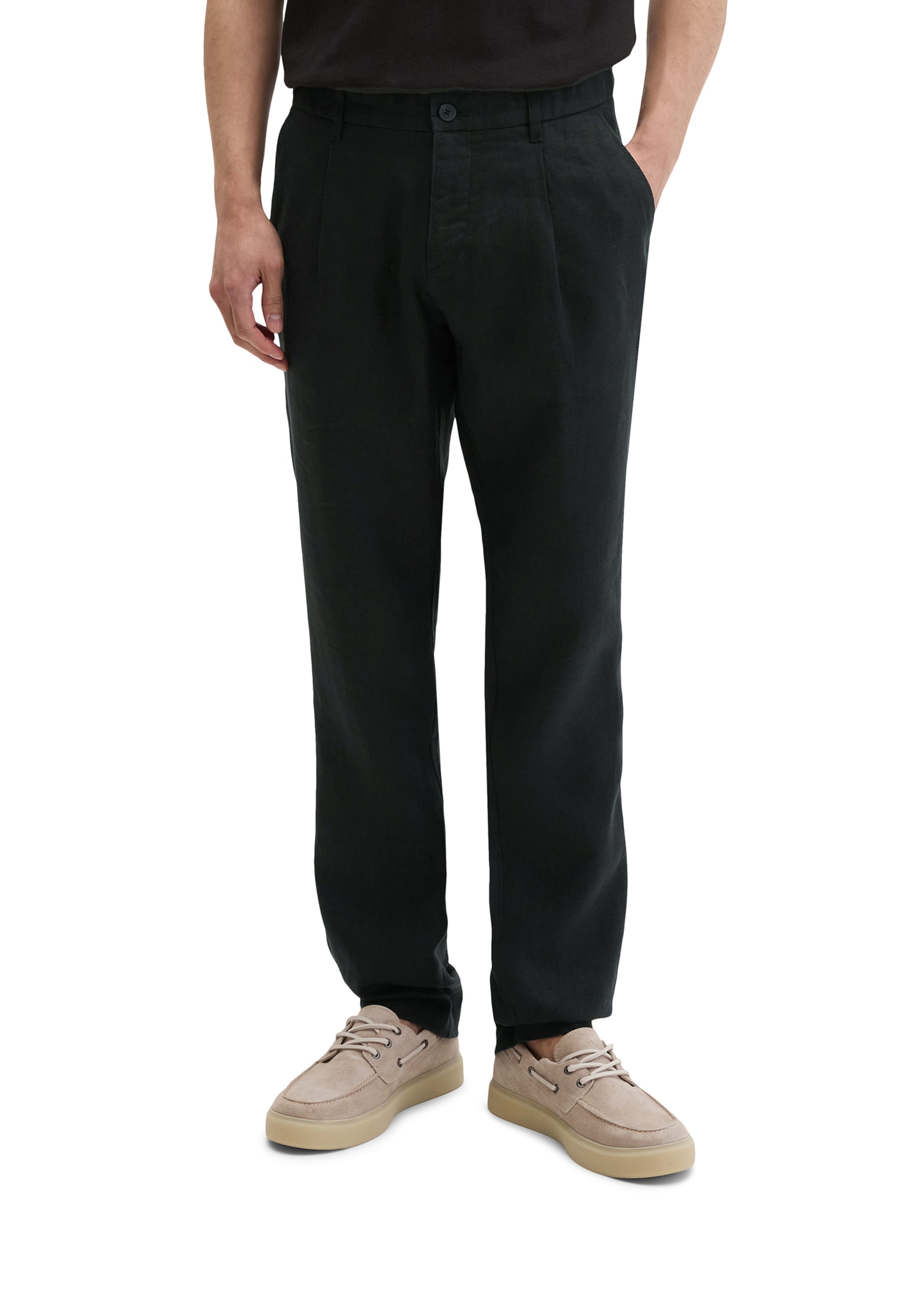 Effilé Pantalon à pince 'Osby' Marc O'Polo en noir : devant