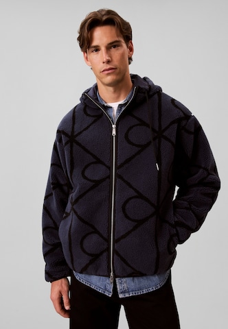 Calvin Klein Jeans Fleecejakke i blå: forside