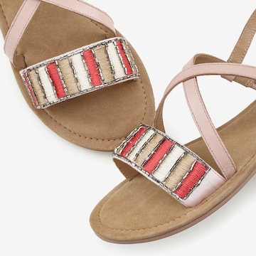 LASCANA Sandalen met riem in Roze