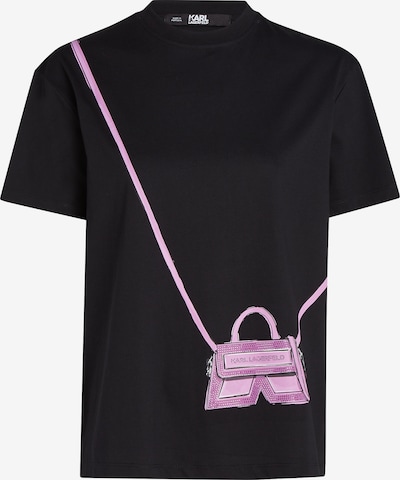 Karl Lagerfeld T-shirt 'Ikon' en orchidée / rose / noir, Vue avec produit