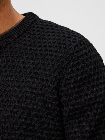 SELECTED HOMME Sweater 'REMY' in Black