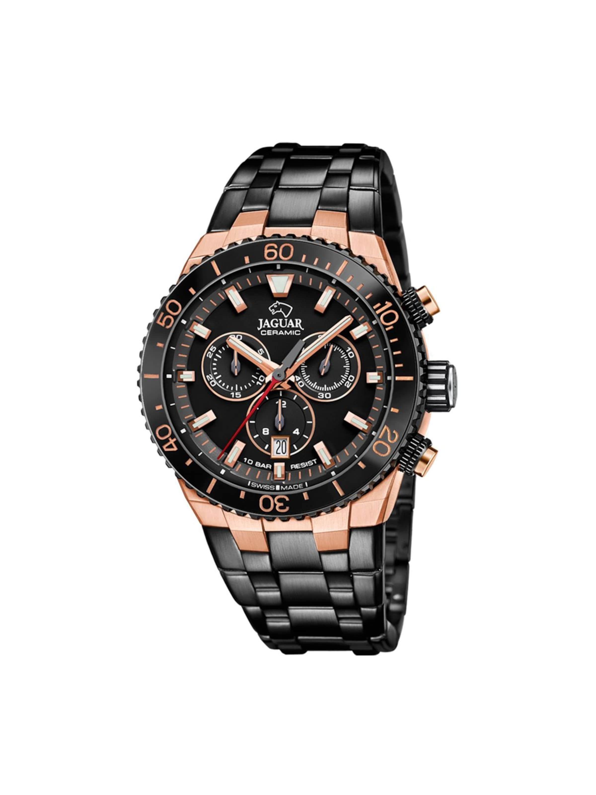 Jaguar Analog Watch in Black: front