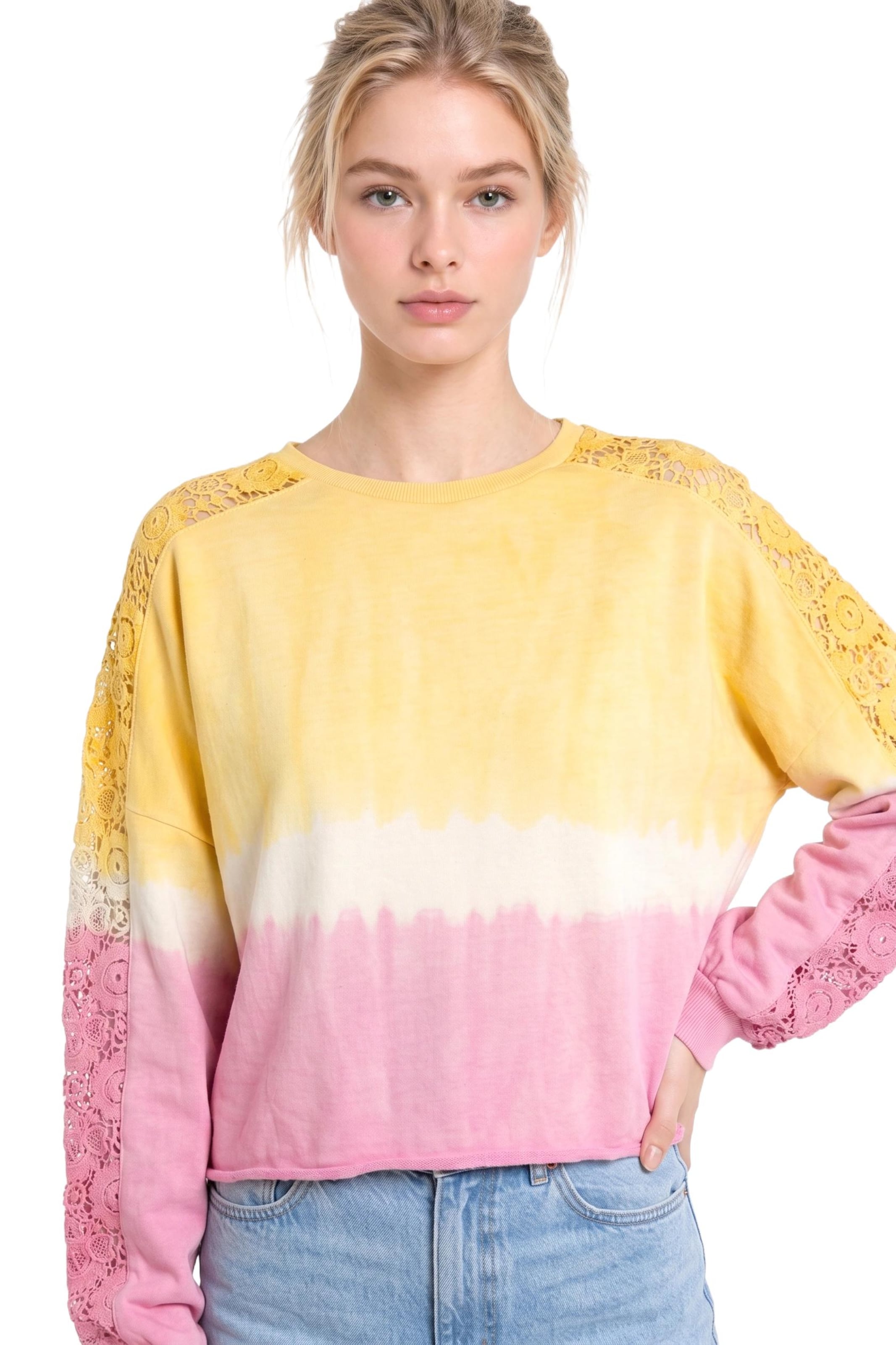 Alexa Dash Sweatshirt in Gelb: Vorderseite