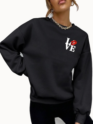 RMK Sweatshirt 'Love' in Black
