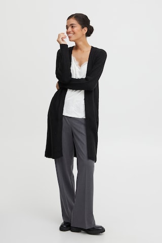 b.young Knit Cardigan in Black: front