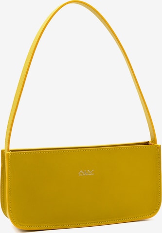 Borsa a spalla di ALV By Alviero Martini in giallo: frontale