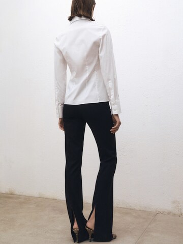 MANGO Bluse 'PLI' in Weiß