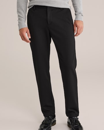 Effilé Pantalon chino WE Fashion en noir : devant