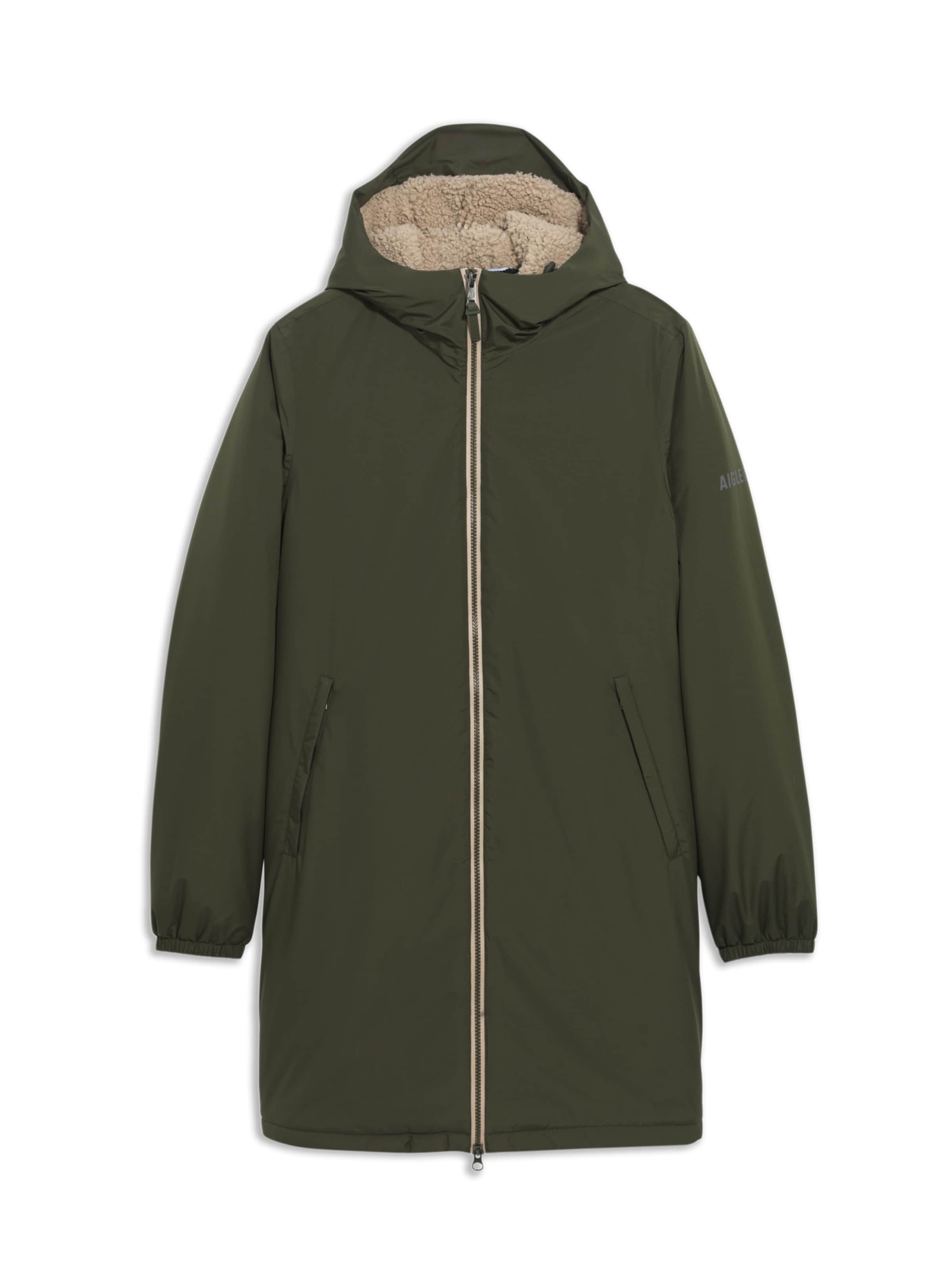 AIGLE - Parka meia-estação em verde: frente