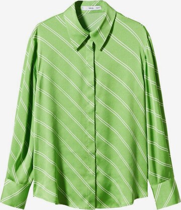 MANGO Blouse 'Ideale' in Groen: voorkant