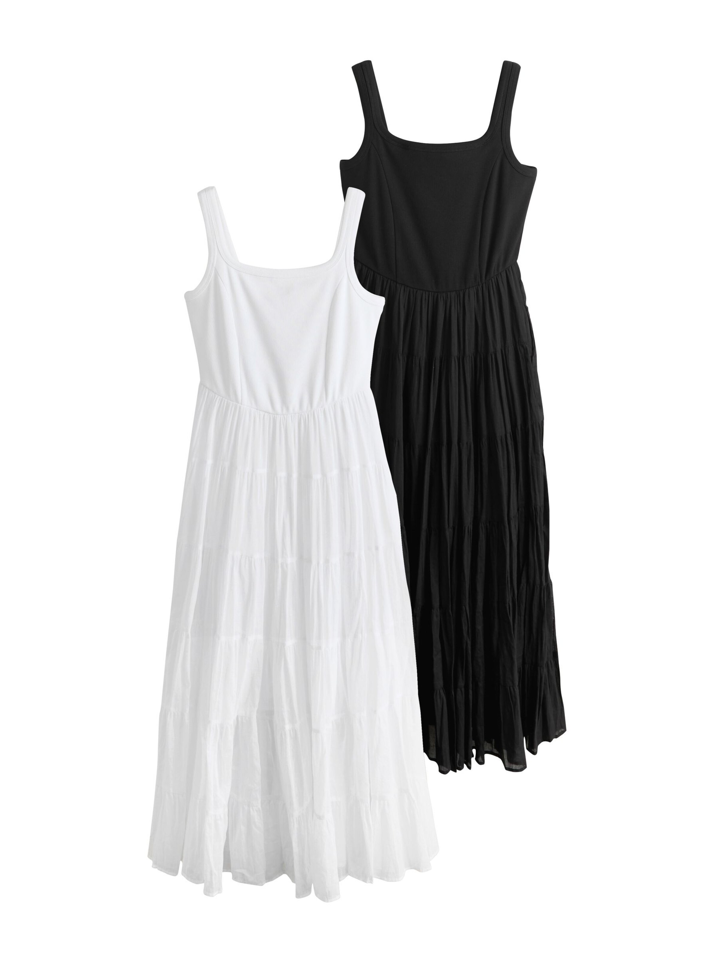 Next Robe d’été en noir / blanc, Vue avec produit