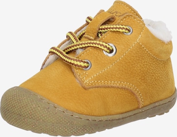 LURCHI First-Step Shoes in Yellow: front