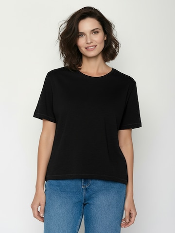 GREENBOMB Shirt 'Nova Basic' in Black: front