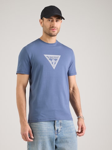 GUESS - Camiseta en azul: frente