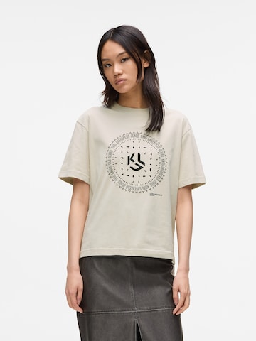 KARL LAGERFELD JEANS T-shirt i beige: framsida