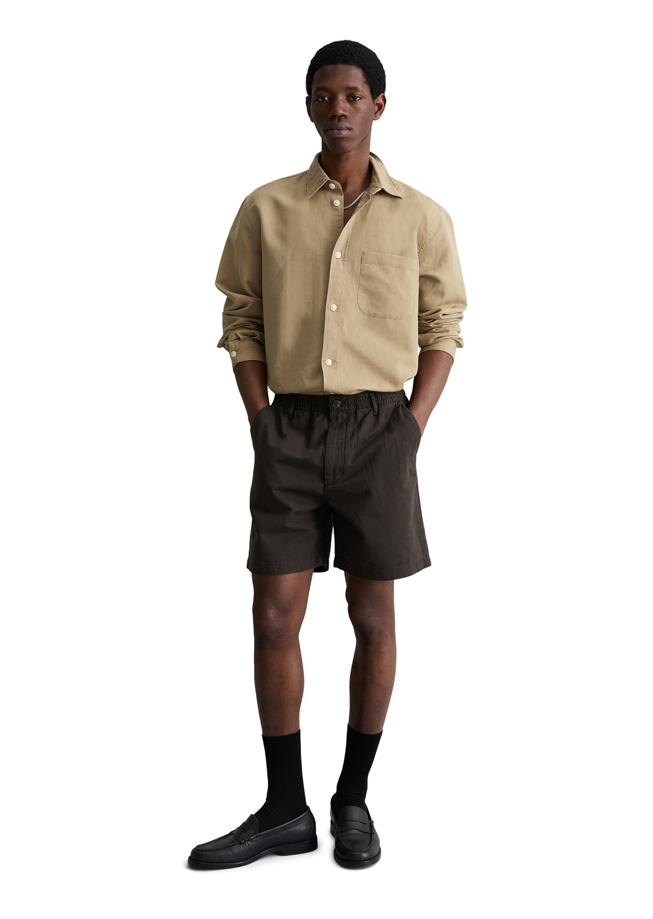 Marc O'Polo DENIM Regular fit Overhemd in Bruin