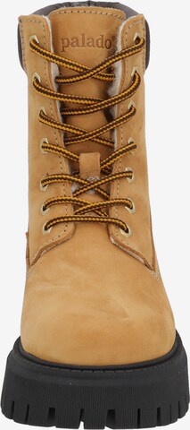 Palado Lace-Up Ankle Boots 'Solta' in Yellow