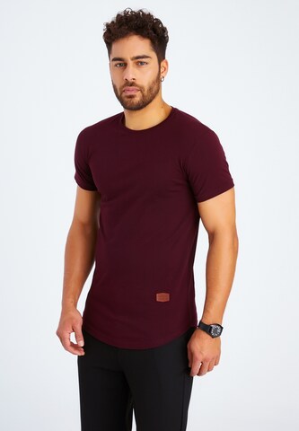 Leif Nelson T-Shirt Rundhals in Rot
