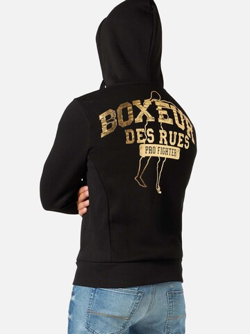 Boxeur des Rues Sweatjacke 'Hooded Full Zip Sweatshirt'‌‌ in Schwarz