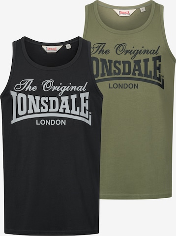 LONSDALE Paita 'Moston' värissä vihreä: etupuoli