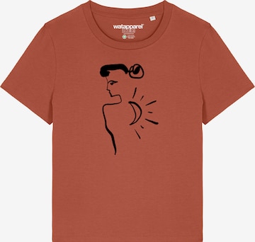 Maglietta 'Self Love' di Watapparel in marrone: frontale