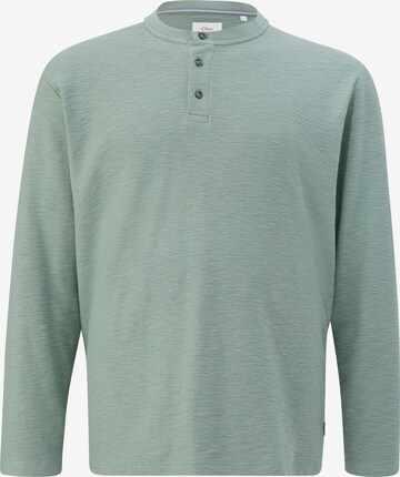 s.Oliver Men Big Sizes Shirt in Green: front