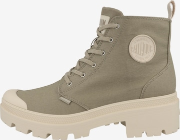 Palladium Lace-Up Ankle Boots in Grey