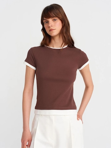 Dilvin T-Shirts in Braun: Vorderseite