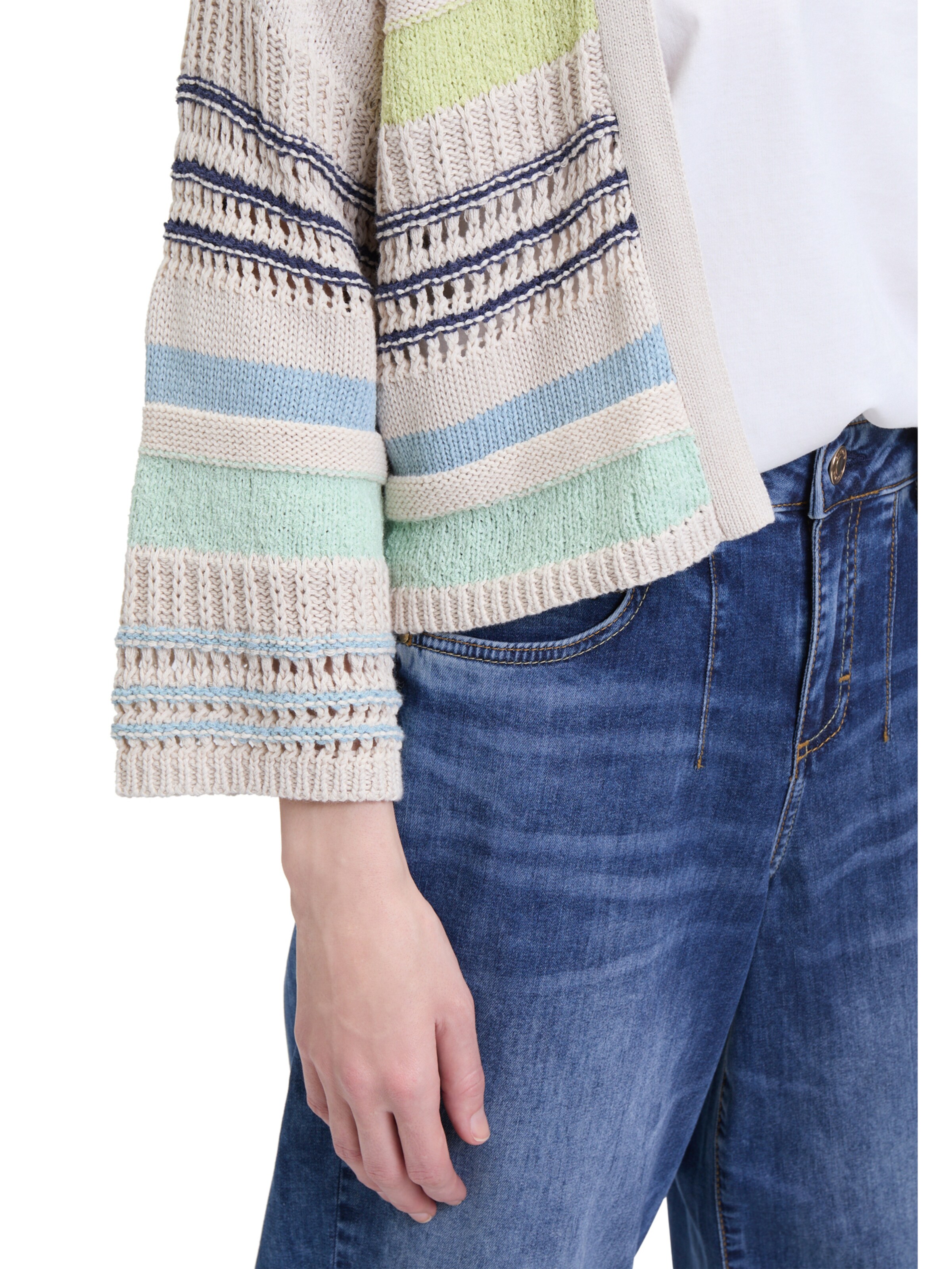 Cartoon Strickjacke in Mischfarben