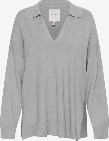 Part Two Pullover 'Natara' in Grau: Vorderseite