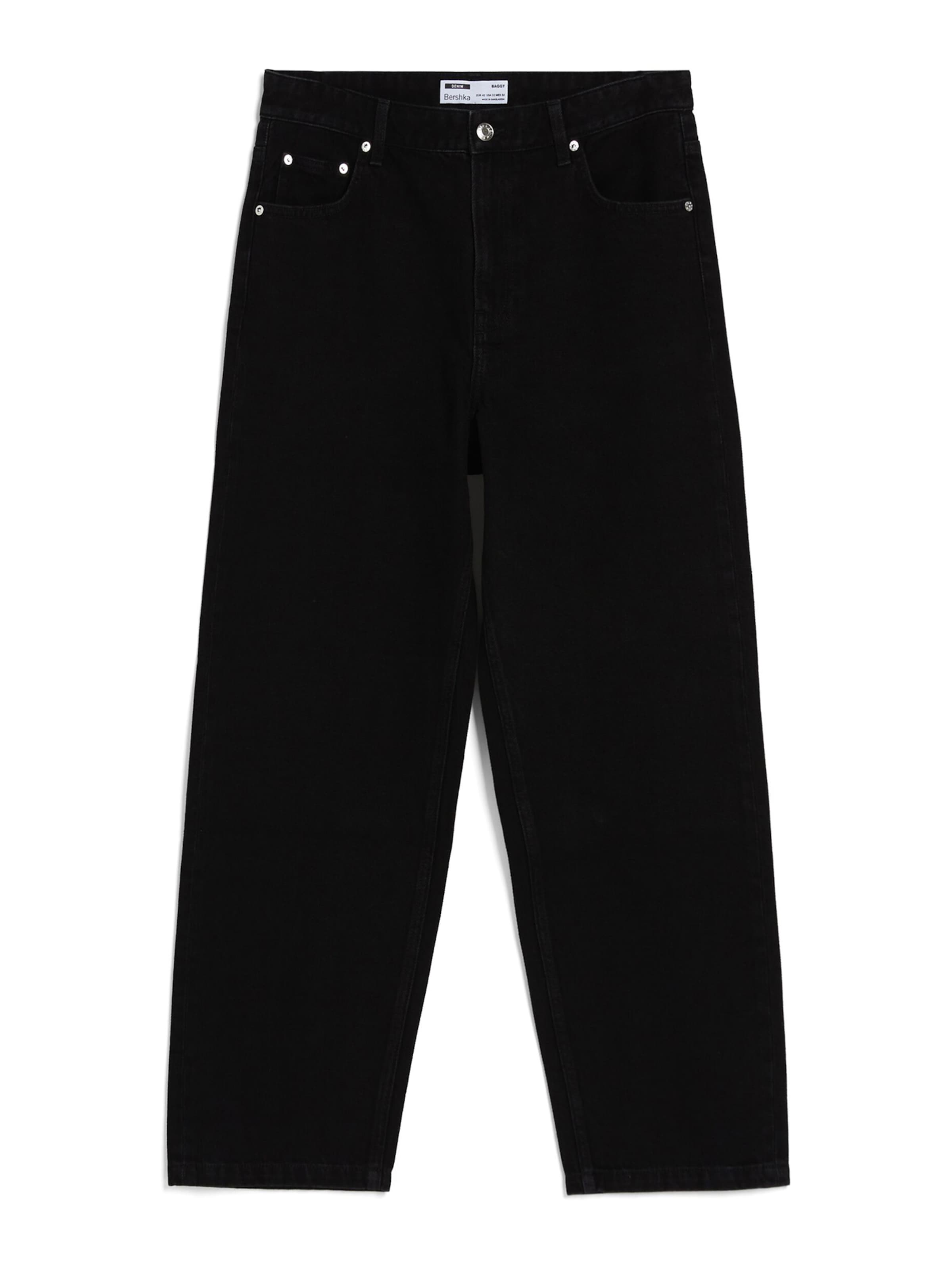 Bershka Wide leg Jeans in Black Denim ABOUT YOU