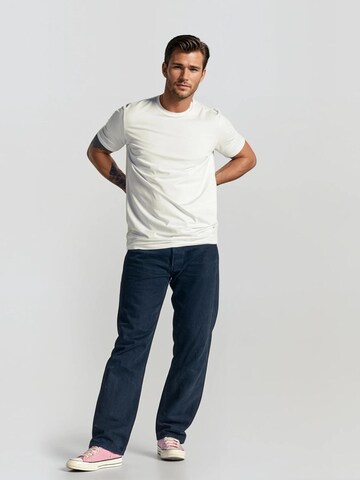 LEBASQ Onderhemd 'Miles 3 Pack Crew Neck Long Fit' in Wit: voorkant