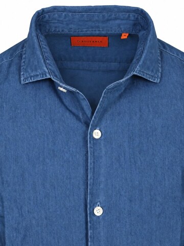 Coupe slim Chemise Suitable en bleu