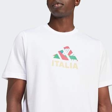 T-Shirt fonctionnel 'Italy Football Fan' ADIDAS PERFORMANCE en blanc