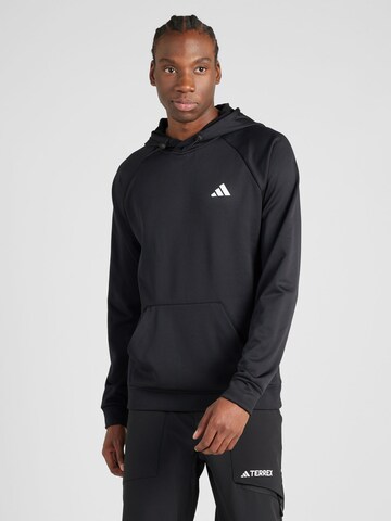 ADIDAS PERFORMANCE Athletic Sweatshirt in Black: front