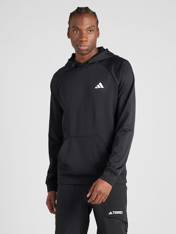 ADIDAS PERFORMANCE Athletic Sweatshirt in Black: front